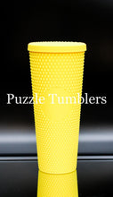 Load image into Gallery viewer, 24OZ YELLOW MATTE STUDDED TUMBLER - NO LOGO