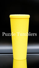 Load image into Gallery viewer, 24OZ YELLOW MATTE STUDDED TUMBLER - NO LOGO