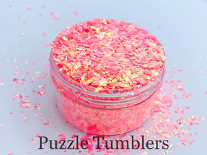 STRAWBERRY SUNRISE IRREGULAR CUT GLITTER