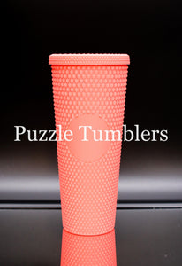 24OZ WATERMELON CORAL STUDDED TUMBLER - NO LOGO