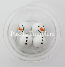 Load image into Gallery viewer, 25MM BUBBLEGUM BEADS VARIETY (4 PIECE) - SNOWMAN SET