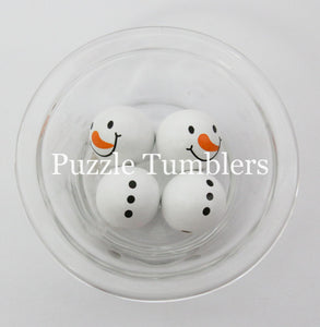 25MM BUBBLEGUM BEADS VARIETY (4 PIECE) - SNOWMAN SET
