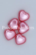 Load image into Gallery viewer, 35MM BUBBLEGUM BEADS (5 PIECE) - PINK PEARL HEART *Does NOT fit on pens*