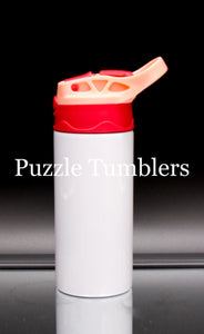 12OZ KIDS SUBLIMATION SIPPY - PINK WITH LIGHT PINK HANDLE