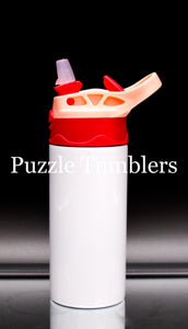 12OZ KIDS SUBLIMATION SIPPY - PINK WITH LIGHT PINK HANDLE