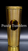 Load image into Gallery viewer, 24OZ GOLD CHROME STUDDED TUMBLER - NO LOGO