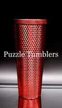 Load image into Gallery viewer, 24OZ RED CHROME STUDDED TUMBLER - NO LOGO
