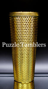 24OZ GOLD CHROME STUDDED TUMBLER - NO LOGO