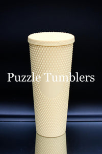 24OZ SPRING YELLOW STUDDED TUMBLER - NO LOGO