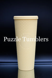 24OZ SPRING YELLOW STUDDED TUMBLER - NO LOGO