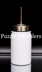 17OZ STAINLESS STEEL SUBLIMATION MASON JAR