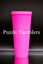 Load image into Gallery viewer, 24OZ HOT PINK STUDDED TUMBLER - NO LOGO