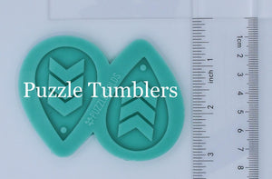 NEW CUSTOM MOLD:  Chevron Earring Mold *May have a 7-10 Day Shipping Delay (E26)