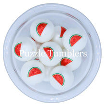 Load image into Gallery viewer, 25MM BUBBLEGUM BEADS (10 PIECE) - WATERMELON BEAD