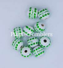 Load image into Gallery viewer, 20MM BUBBLEGUM BEADS (10 PIECE) - HAPPY ST. PATRICK&#39;S DAY BEAD