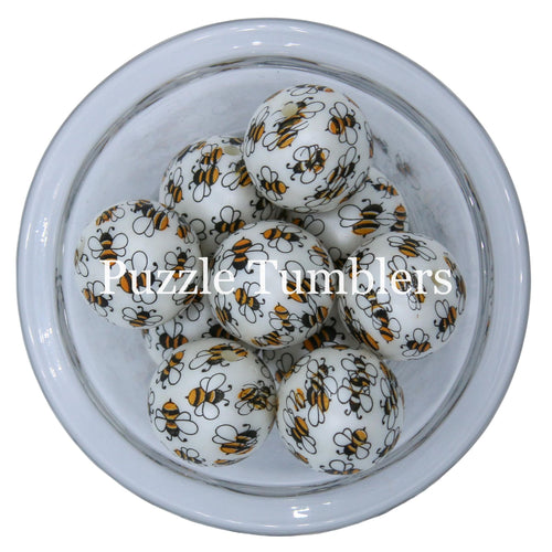 25MM BUBBLEGUM BEADS  (10 PIECE) - BUMBLEBEE BEAD
