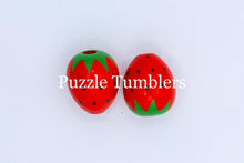 Load image into Gallery viewer, 30MM BUBBLEGUM BEADS (2 PIECE) - STRAWBERRY SHAPE BEAD
