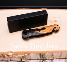 Load image into Gallery viewer, WOODEN FOLDING POCKET KNIFE