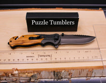 Load image into Gallery viewer, WOODEN FOLDING POCKET KNIFE