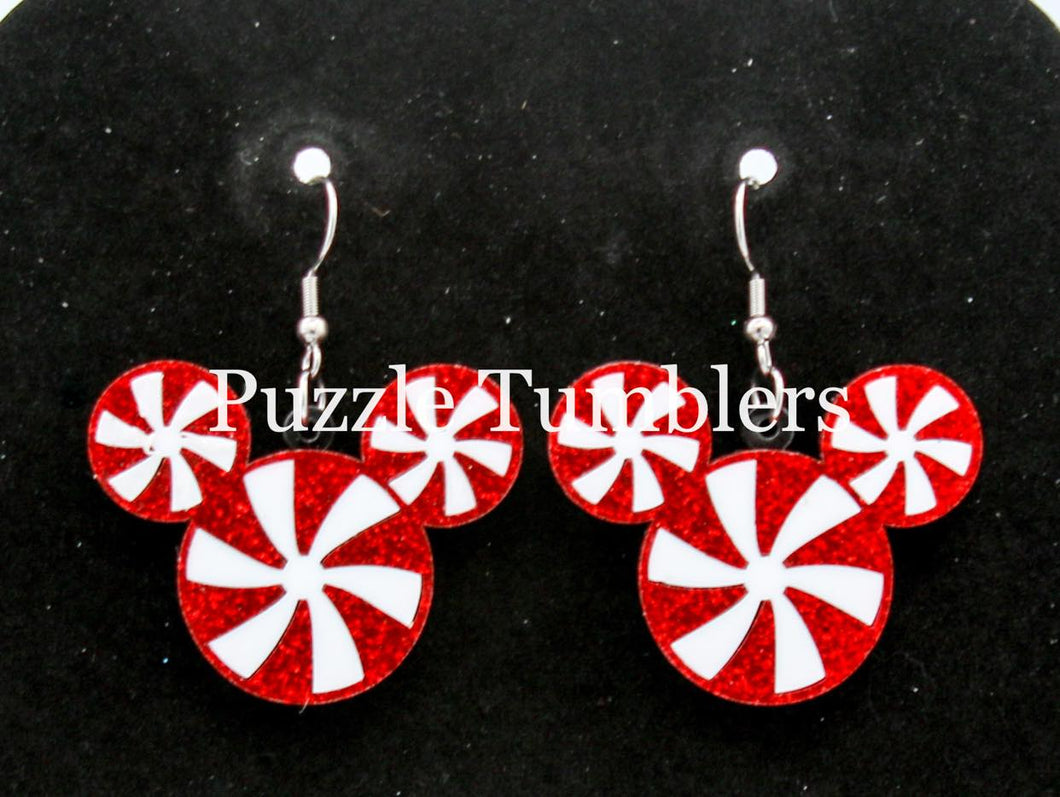 PEPPERMINT MOUSE EARRINGS