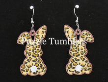 Load image into Gallery viewer, BROWN LEOPARD BUNNY EARRINGS