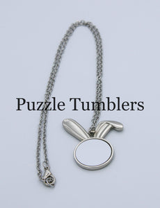 SUBLIMATION - BUNNY - SILVER NECKLACE