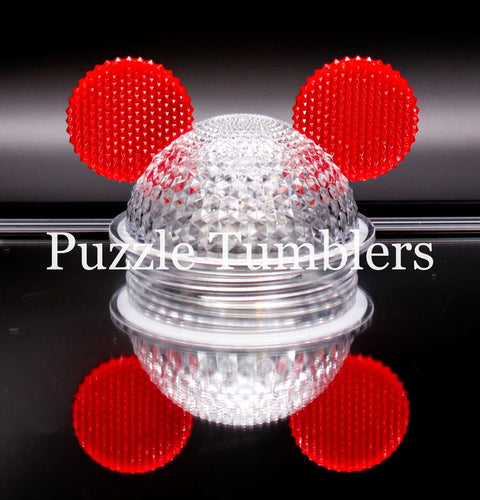 MOUSE LID (CLEAR WITH RED EARS)