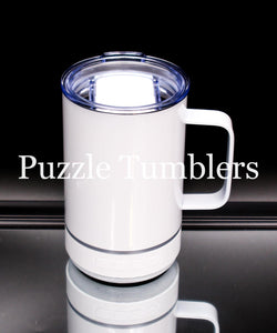 12OZ WHITE STRAIGHT COFFEE SUBLIMATION SPEAKER TUMBLER