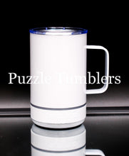 Load image into Gallery viewer, 12OZ WHITE STRAIGHT COFFEE SUBLIMATION SPEAKER TUMBLER