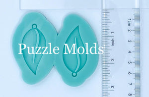 CUSTOM MOLD:  "FEATHER" Earring Mold *May have a 14 Day Shipping Delay (E236)