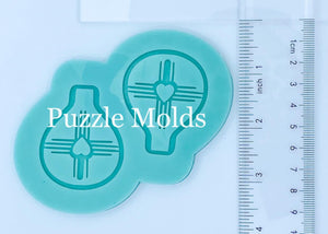 CUSTOM MOLD:  "ZIA HOT AIR BALLOON" Earring Mold *May have a 14 Day Shipping Delay (E252)