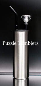 20OZ STAINLESS SKINNY (COLD SMOKE / WATER PIPE) WITH TWIST LID TUMBLER