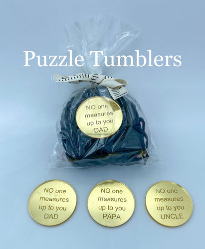 GOLD MIRRORED ACRYLIC ENGRAVED CIRCLE (NO 3M BACKING) - FATHER'S DAY - 