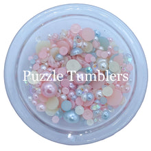 Load image into Gallery viewer, Rainbow Pearl &amp; Rhinestone Mix - Pearls, Light Pink &amp; Blue