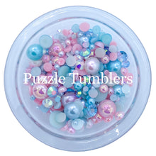 Load image into Gallery viewer, Rainbow Pearl &amp; Rhinestone Mix - Pearls, Pastel Pink &amp; Blue