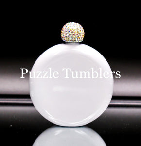 5OZ WOMEN'S SUBLIMATION FLASK WITH BLING