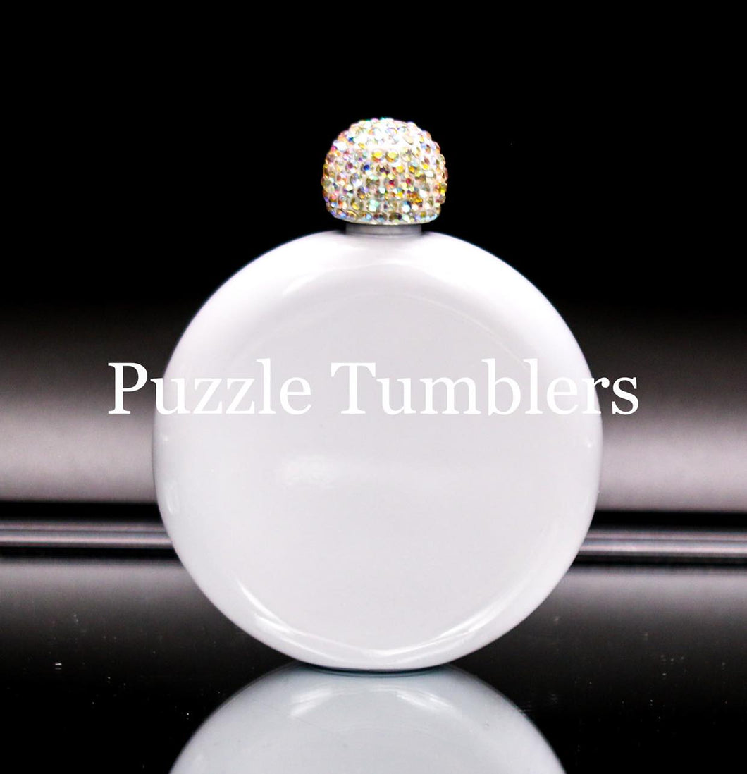 5OZ WOMEN'S SUBLIMATION FLASK WITH BLING
