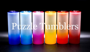 25OZ SUBLIMATION GLASS OMBRE TUMBLER WITH COLORED LID (7 STYLES)