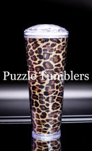 Load image into Gallery viewer, 24OZ LEOPARD  TUMBLER WITH DOME LID - NO LOGO