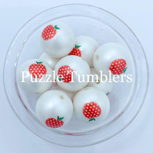Load image into Gallery viewer, 25MM BUBBLEGUM BEAD (10 PIECE) -  POLKA DOT APPLE