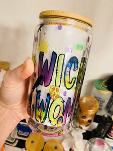 WICKED WOMAN FILE - FOR 16OZ DOUBLE WALLED GLASS JAR WITH HOLE *SVG FILE ONLY*