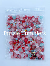Load image into Gallery viewer, Rainbow Pearl &amp; Rhinestone Mix - Red, Pearl, Blue &amp; Crystal