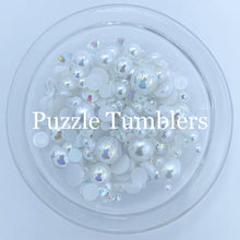 Load image into Gallery viewer, Rainbow Pearl &amp; Rhinestone Mix - White Pearl &amp; Crystal