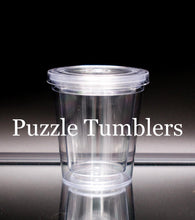 Load image into Gallery viewer, 12OZ DOUBLE WALLED PLASTIC SNOW GLOBE TUMBLER (NO HOLE) TWIST LID &amp; STRAW
