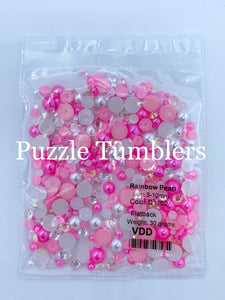 Rainbow Pearl & Rhinestone Mix - Pink, Pearl, & Crystal