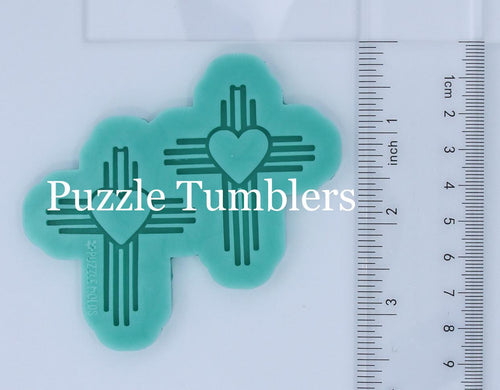 CUSTOM MOLD: ZIA HEART CORSS Earrings *May have a 7-10 Day Shipping Delay (E30)