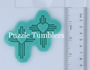 CUSTOM MOLD: ZIA HEART CORSS Earrings *May have a 7-10 Day Shipping Delay (E30)