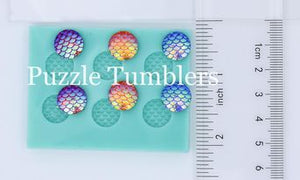 CUSTOM MOLD: Custom Half Inch Mermaid Scale Stud Pallet Earring Mold *May have a 14 Day Shipping Delay (B9)