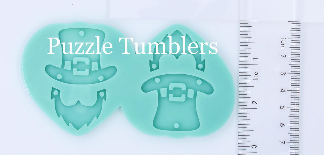 CUSTOM MOLD: Custom Leprechaun Hat & Beard Earring Mold *May have a 14 Day Shipping Delay (B10)