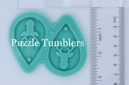 CUSTOM MOLD: DEER DROP Earring *May have a 7-10 Day Shipping Delay (E33)